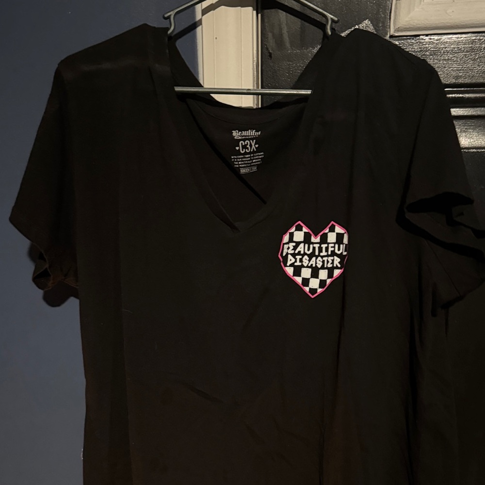 Beautiful Disaster Black Short Sleeve Tee